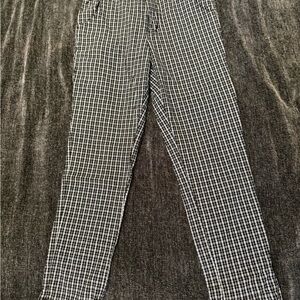Hollister Black and White Chinos with Classic Check Pattern